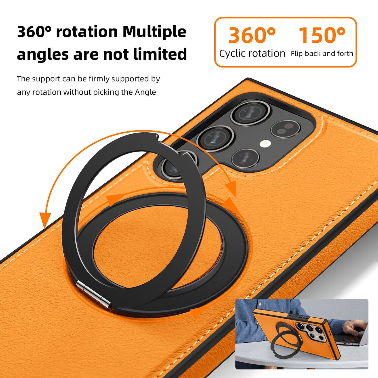 Samsung Galaxy S24 Ultra Magnetic Ring Case with Compatibility - carolay.co