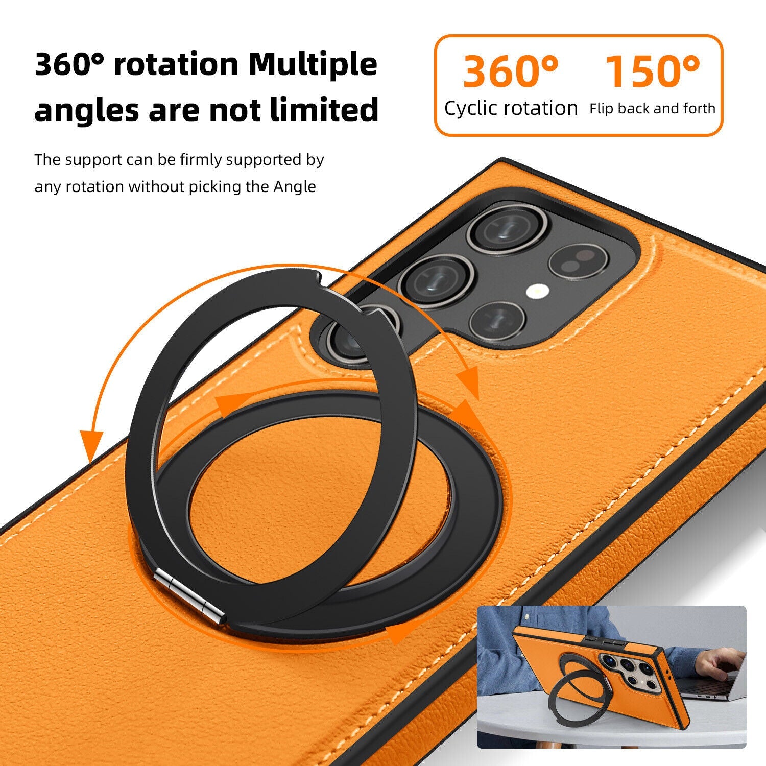 Samsung Galaxy S24 Ultra Magnetic Ring Case with Compatibility - carolay.co