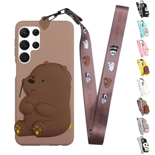 Samsung Galaxy Zipper Pocket Cute Animal Case - carolay.co