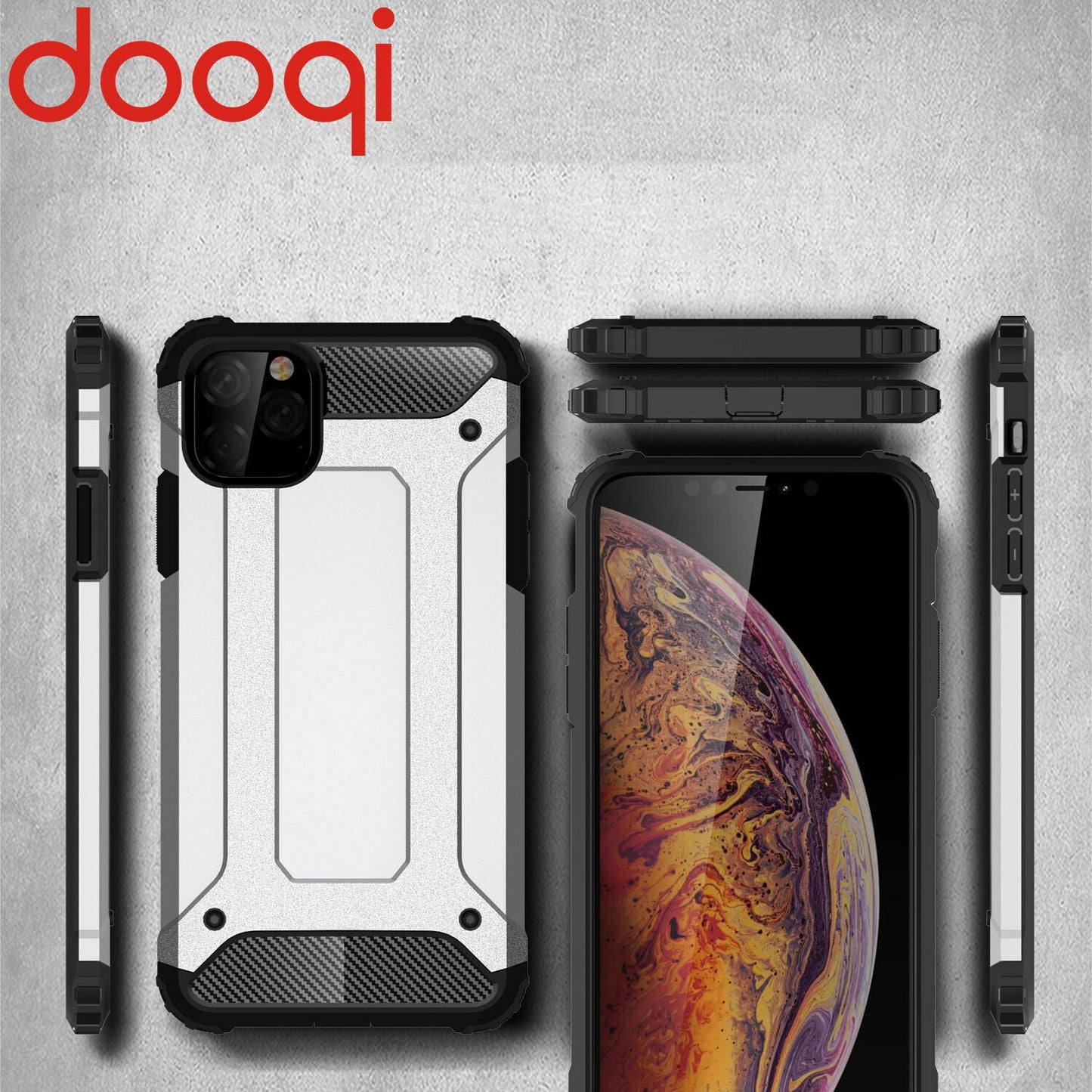 Shockproof Armor Protective Case+Tempered Glass For iPhone - carolay.co