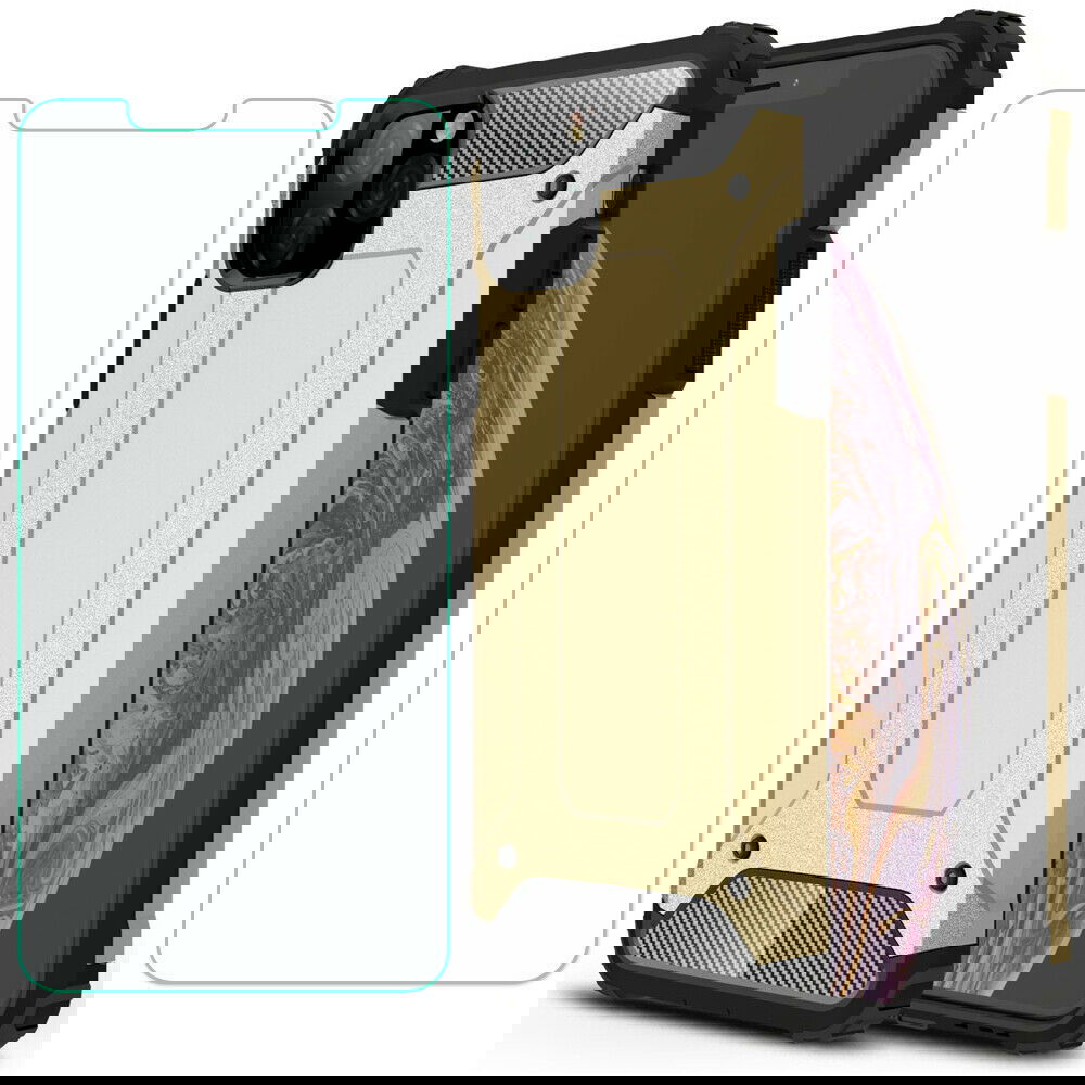 Shockproof Armor Protective Case+Tempered Glass For iPhone - carolay.co