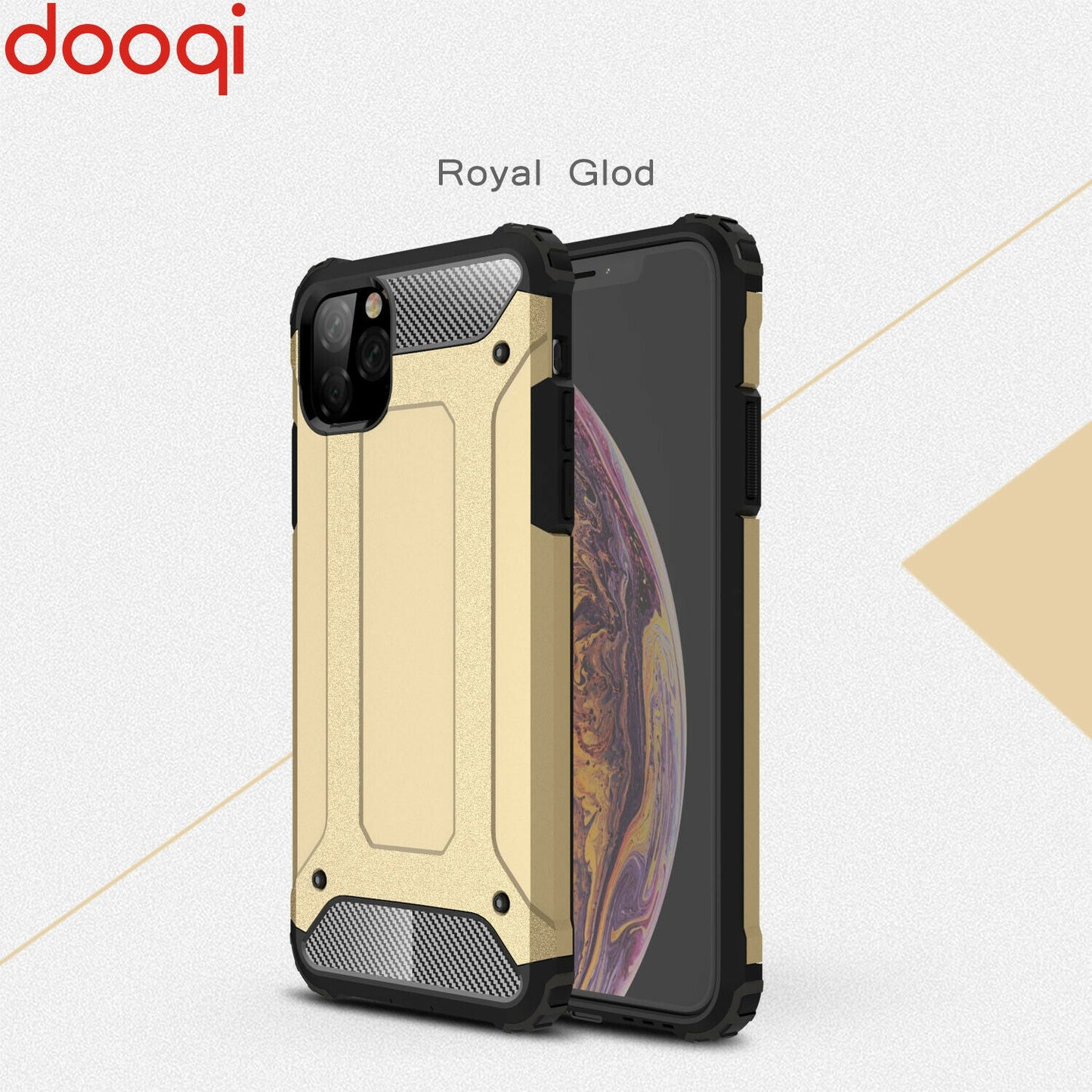 Shockproof Armor Protective Case+Tempered Glass For iPhone - carolay.co