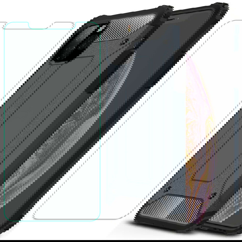Shockproof Armor Protective Case+Tempered Glass For iPhone - carolay.co