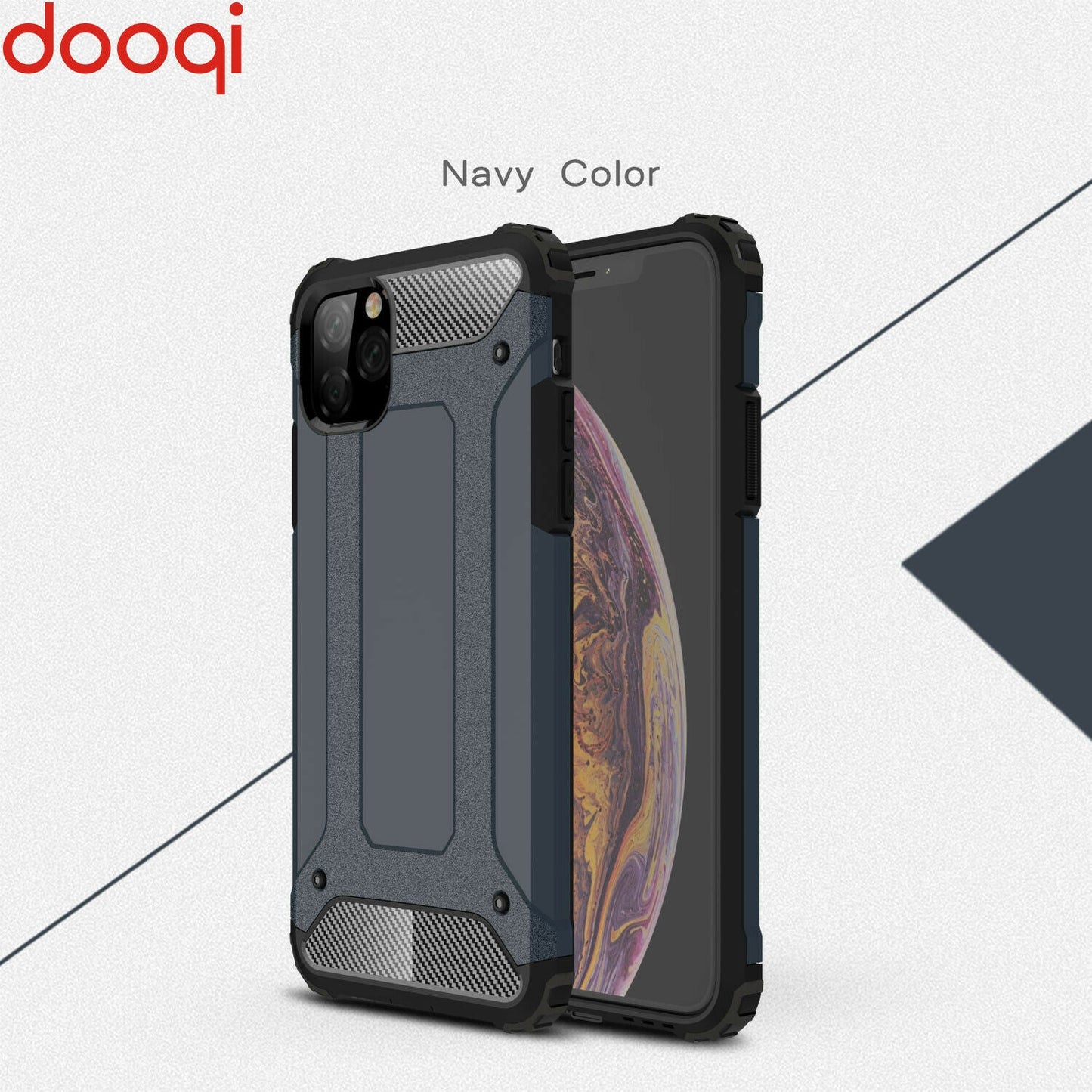 Shockproof Armor Protective Case+Tempered Glass For iPhone - carolay.co