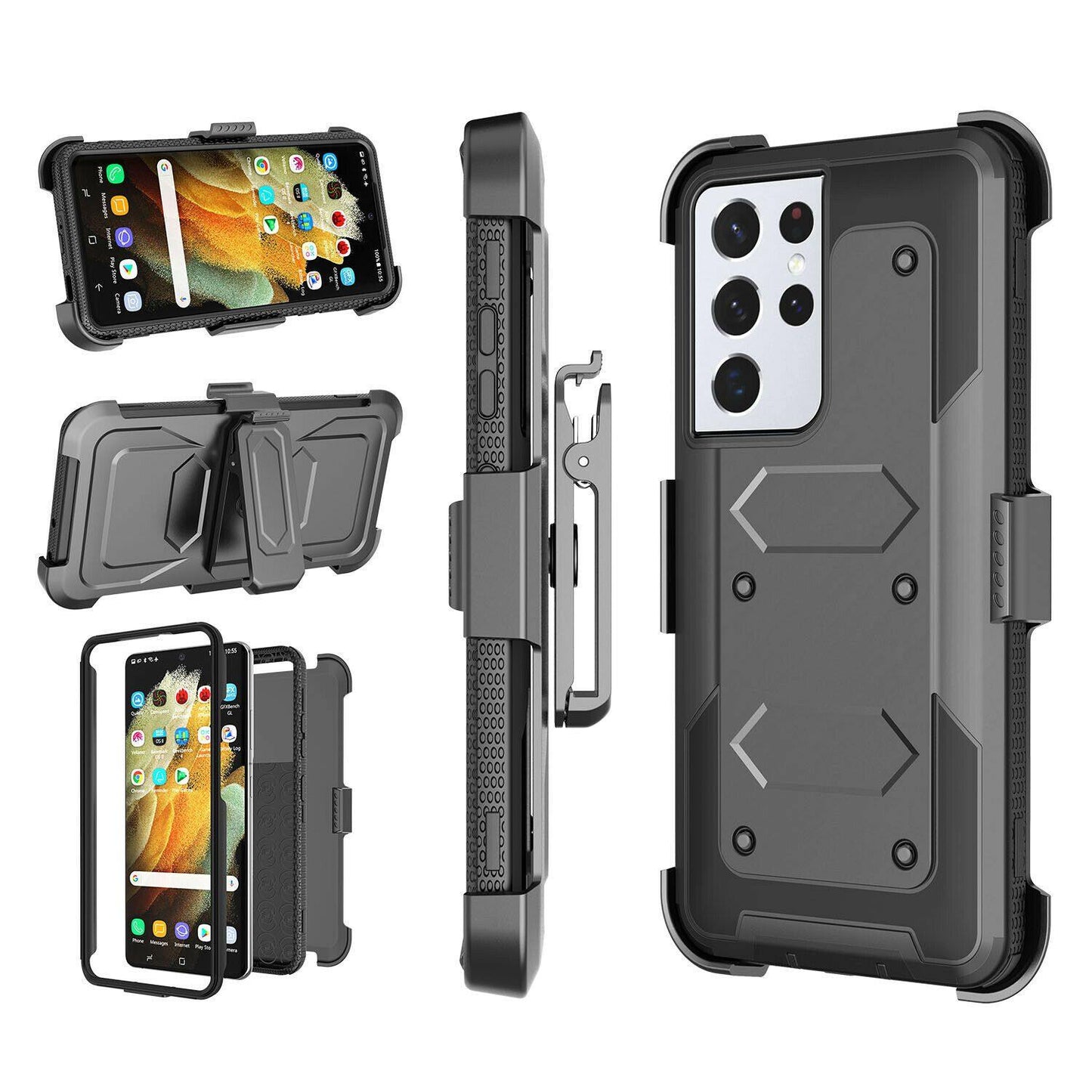 Shockproof Case Belt Clip Holster for Samsung S21 Ultra 5G - carolay.co