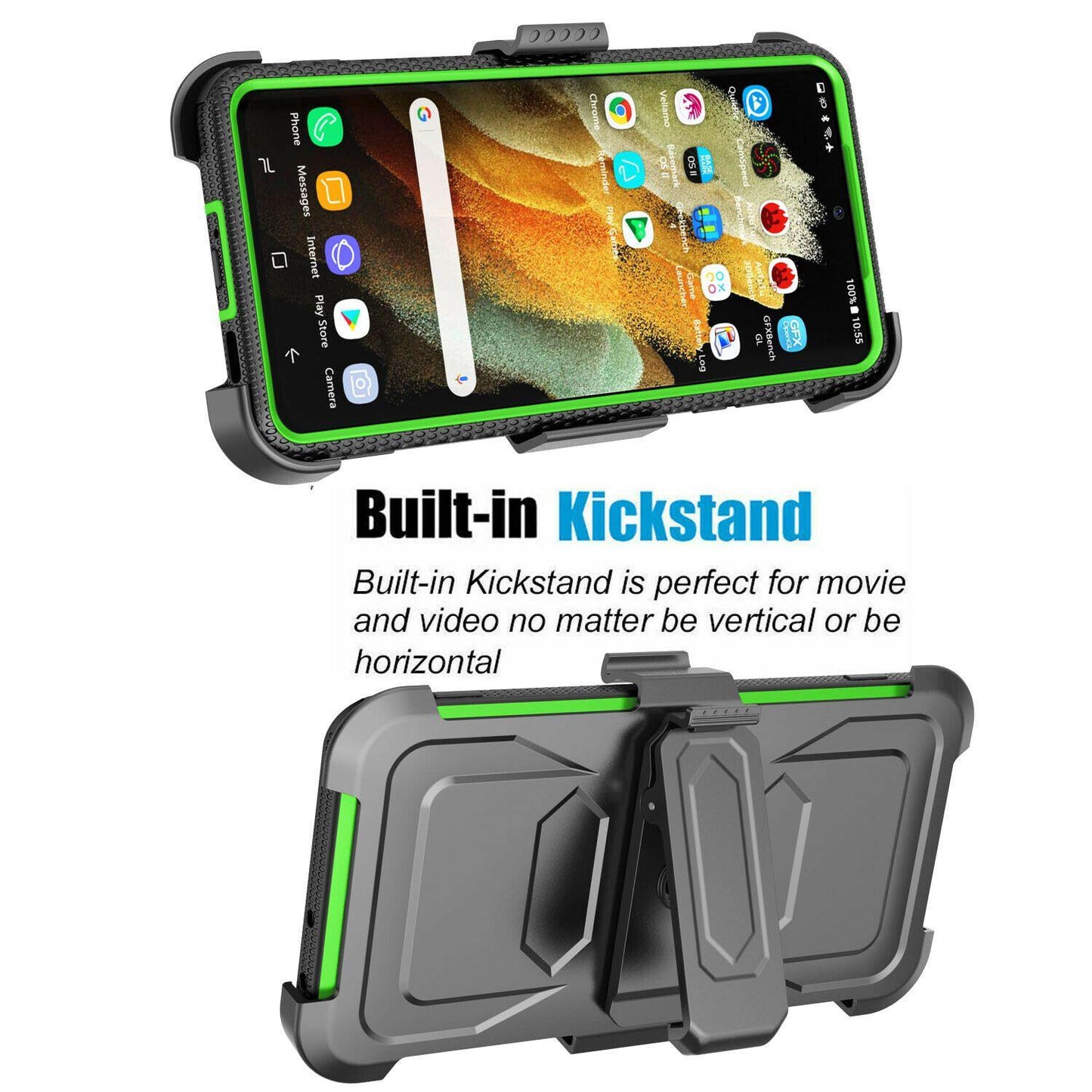 Shockproof Case Belt Clip Holster for Samsung S21 Ultra 5G - carolay.co