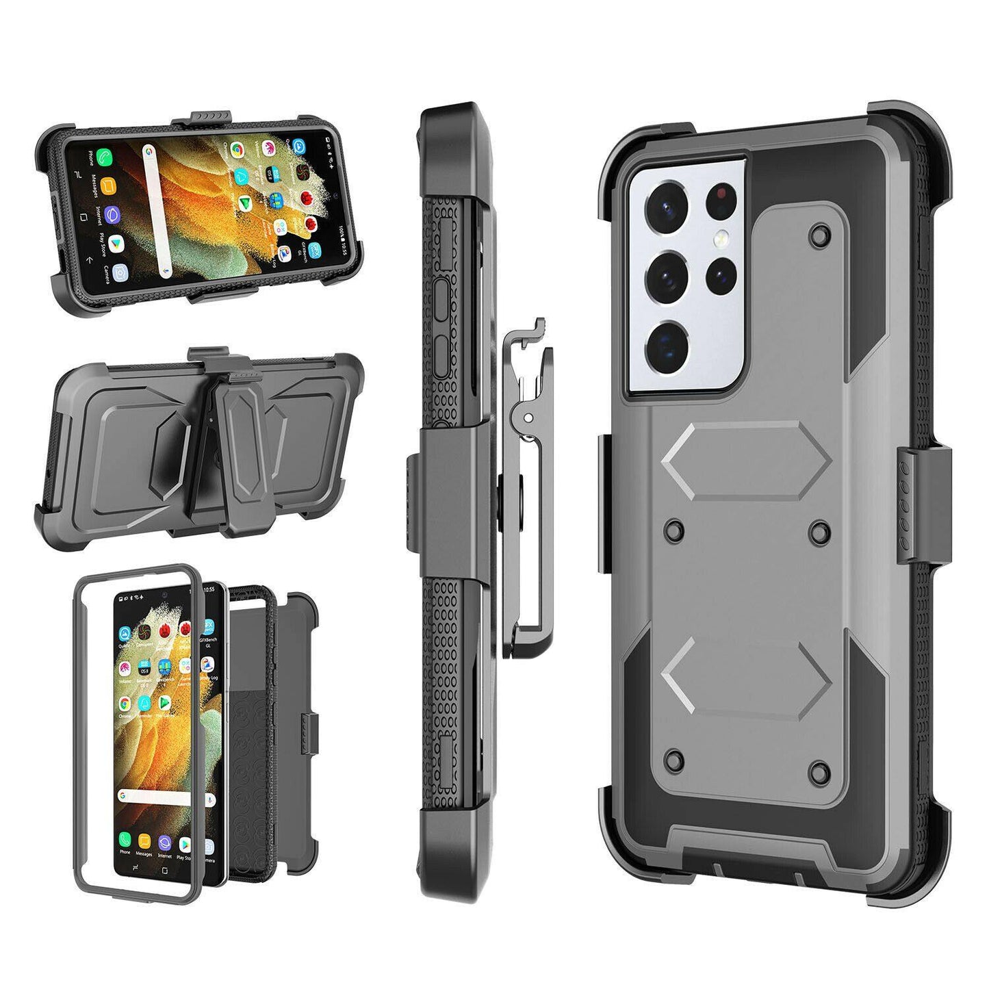 Shockproof Case Belt Clip Holster for Samsung S21 Ultra 5G - carolay.co