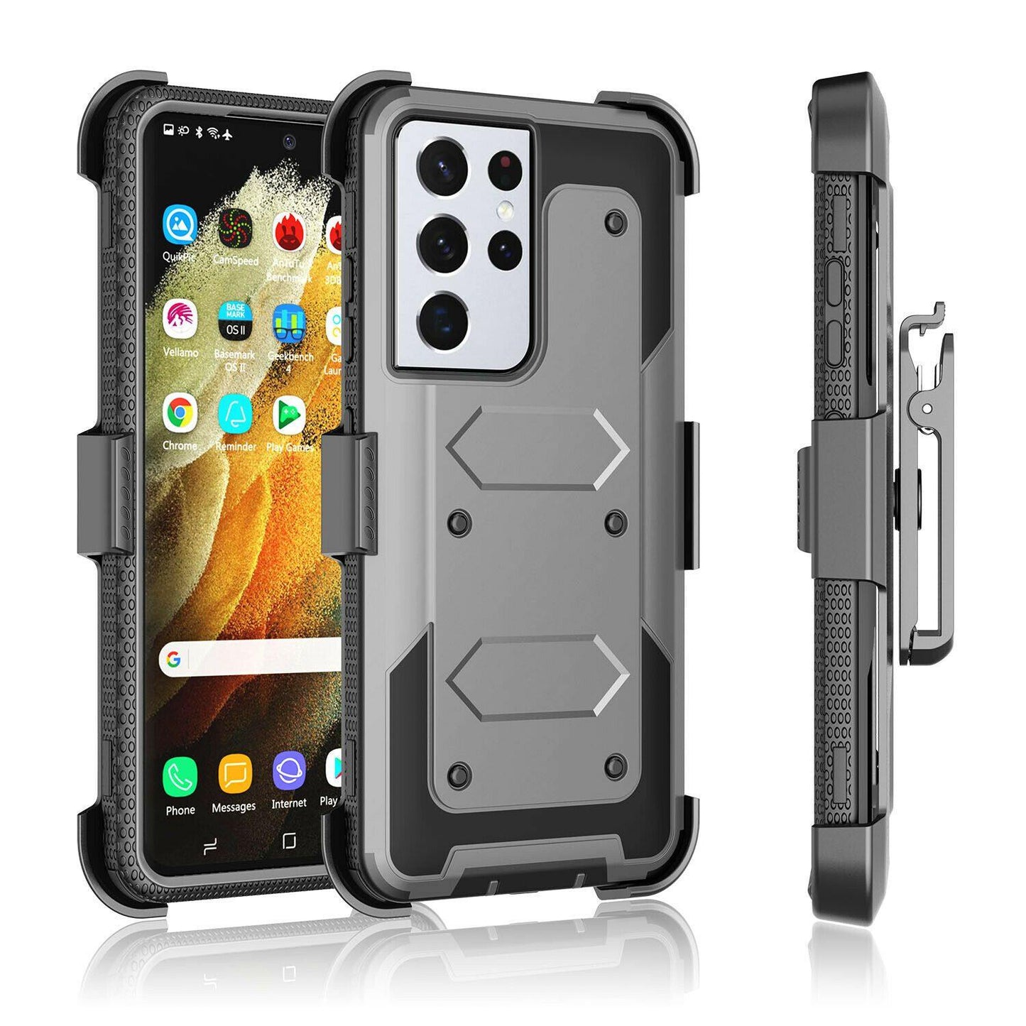Shockproof Case Belt Clip Holster for Samsung S21 Ultra 5G - carolay.co