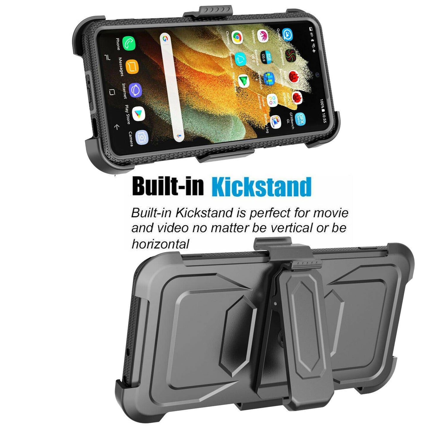 Shockproof Case Belt Clip Holster for Samsung S21 Ultra 5G - carolay.co