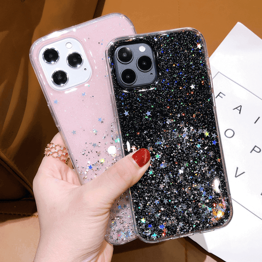 Shockproof Clear Case Bling Glitter Cover For iPhone - carolay.co