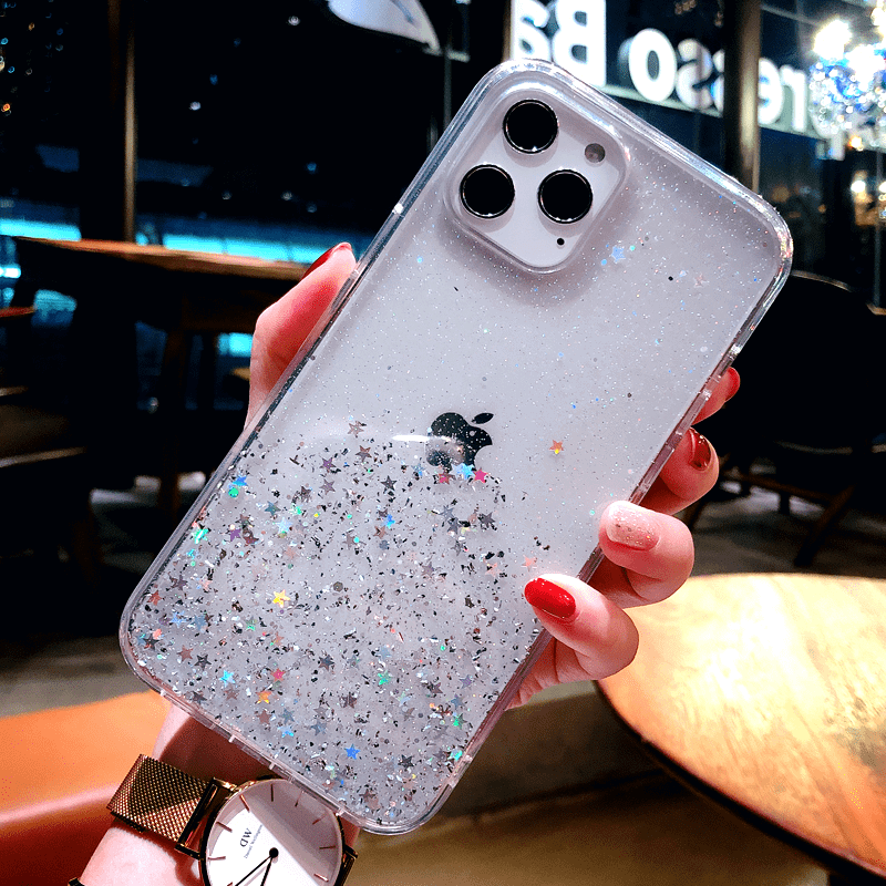 Shockproof Clear Case Bling Glitter Cover For iPhone - carolay.co