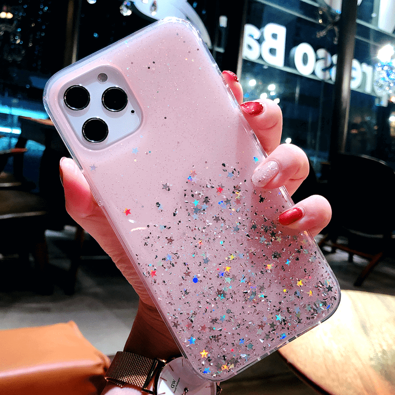 Shockproof Clear Case Bling Glitter Cover For iPhone - carolay.co