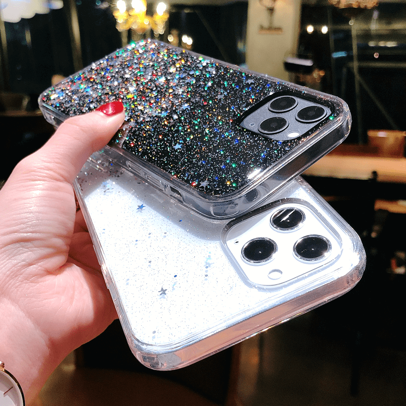 Shockproof Clear Case Bling Glitter Cover For iPhone - carolay.co