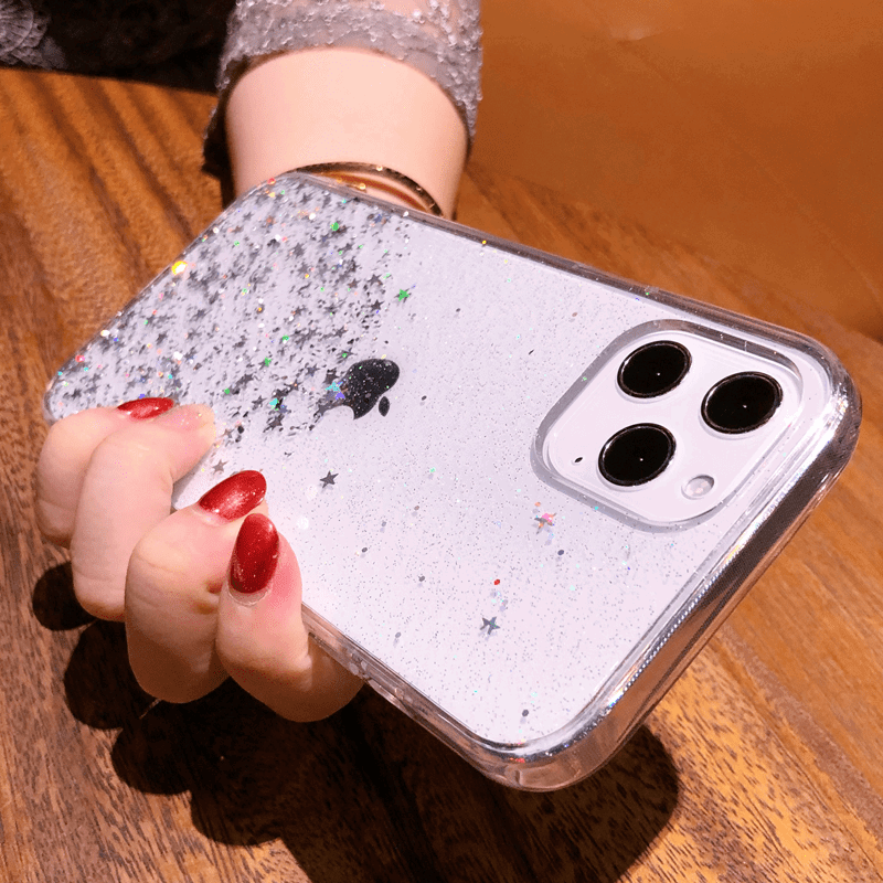 Shockproof Clear Case Bling Glitter Cover For iPhone - carolay.co