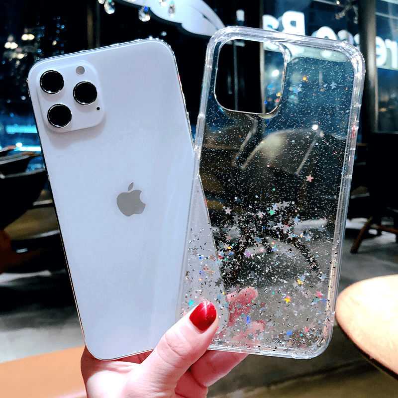 Shockproof Clear Case Bling Glitter Cover For iPhone - carolay.co
