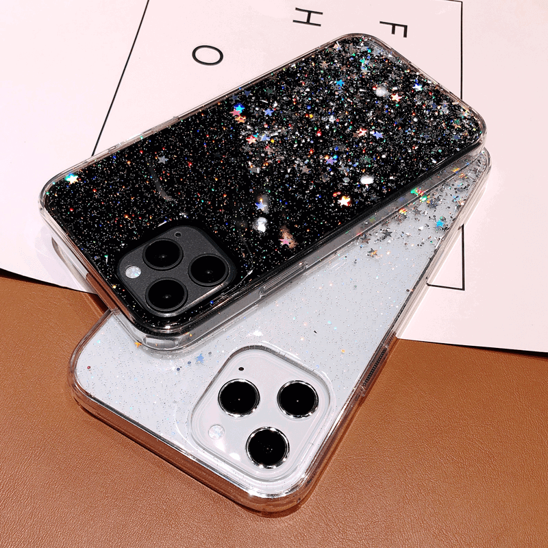 Shockproof Clear Case Bling Glitter Cover For iPhone - carolay.co