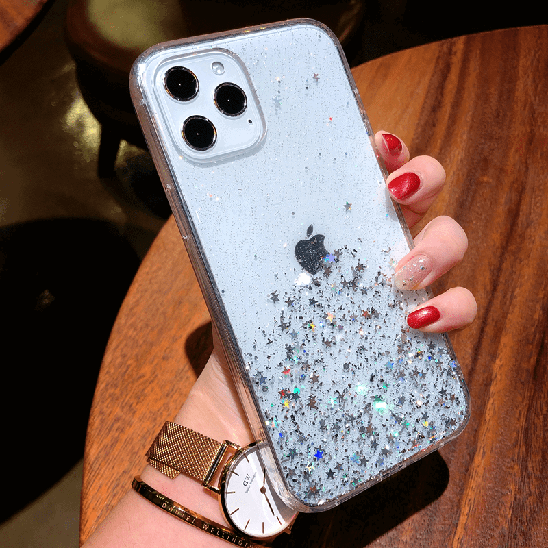 Shockproof Clear Case Bling Glitter Cover For iPhone - carolay.co
