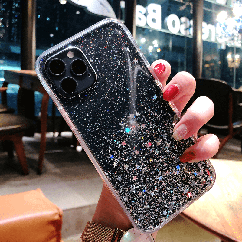 Shockproof Clear Case Bling Glitter Cover For iPhone - carolay.co