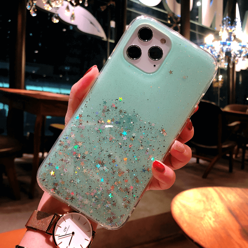 Shockproof Clear Case Bling Glitter Cover For iPhone - carolay.co