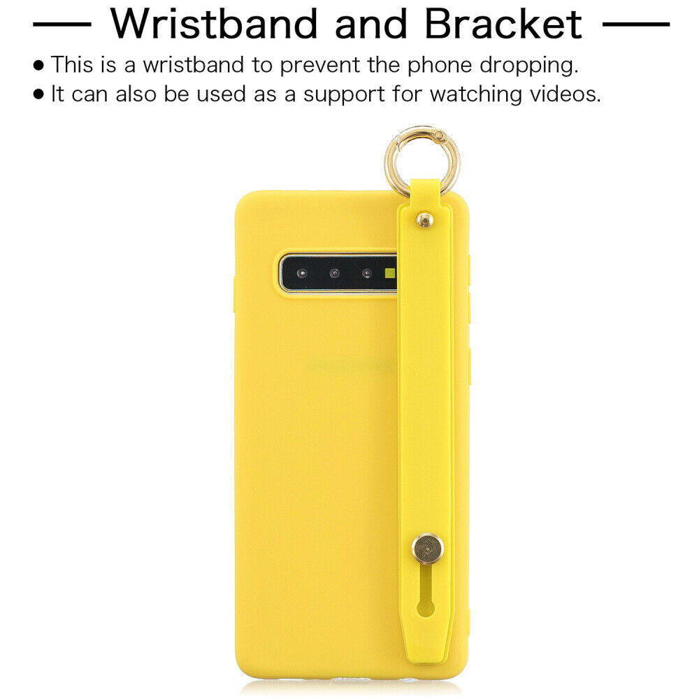Silicone Soft Stand Cover+Wrist Strap For Samsung Galaxy - carolay.co