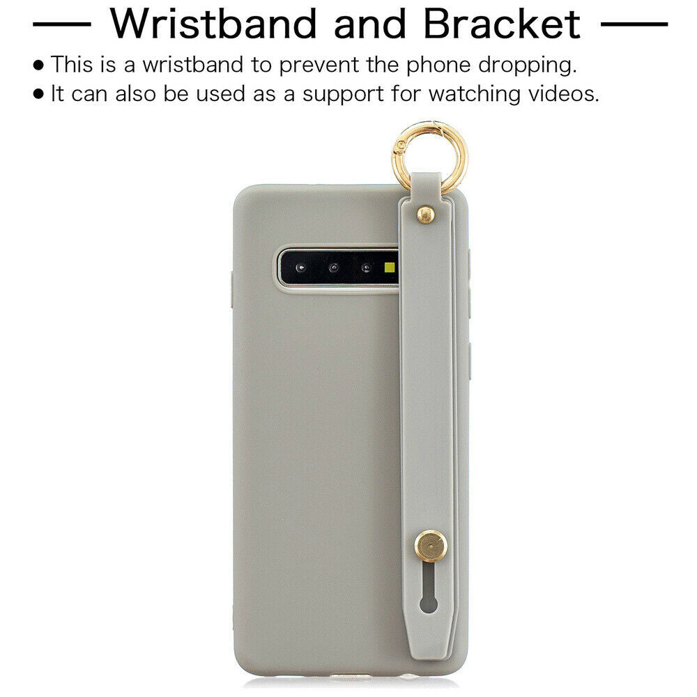Silicone Soft Stand Cover+Wrist Strap For Samsung Galaxy - carolay.co