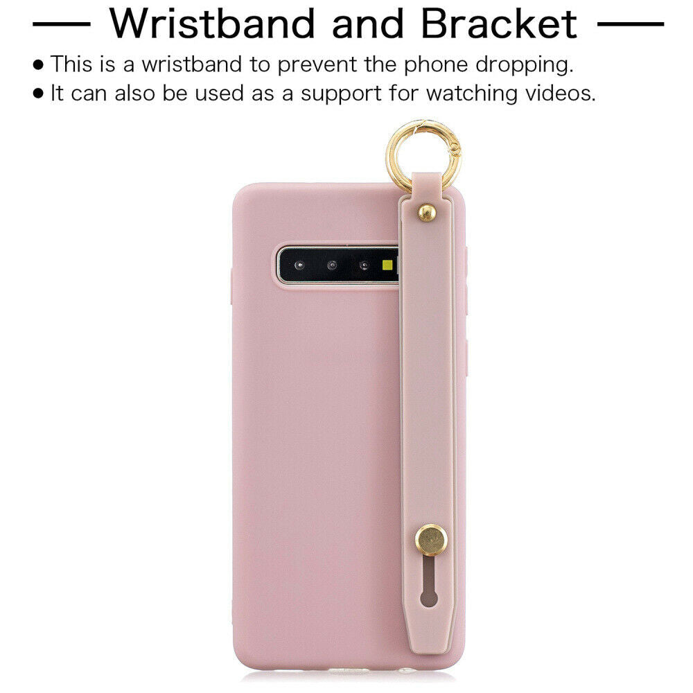 Silicone Soft Stand Cover+Wrist Strap For Samsung Galaxy - carolay.co