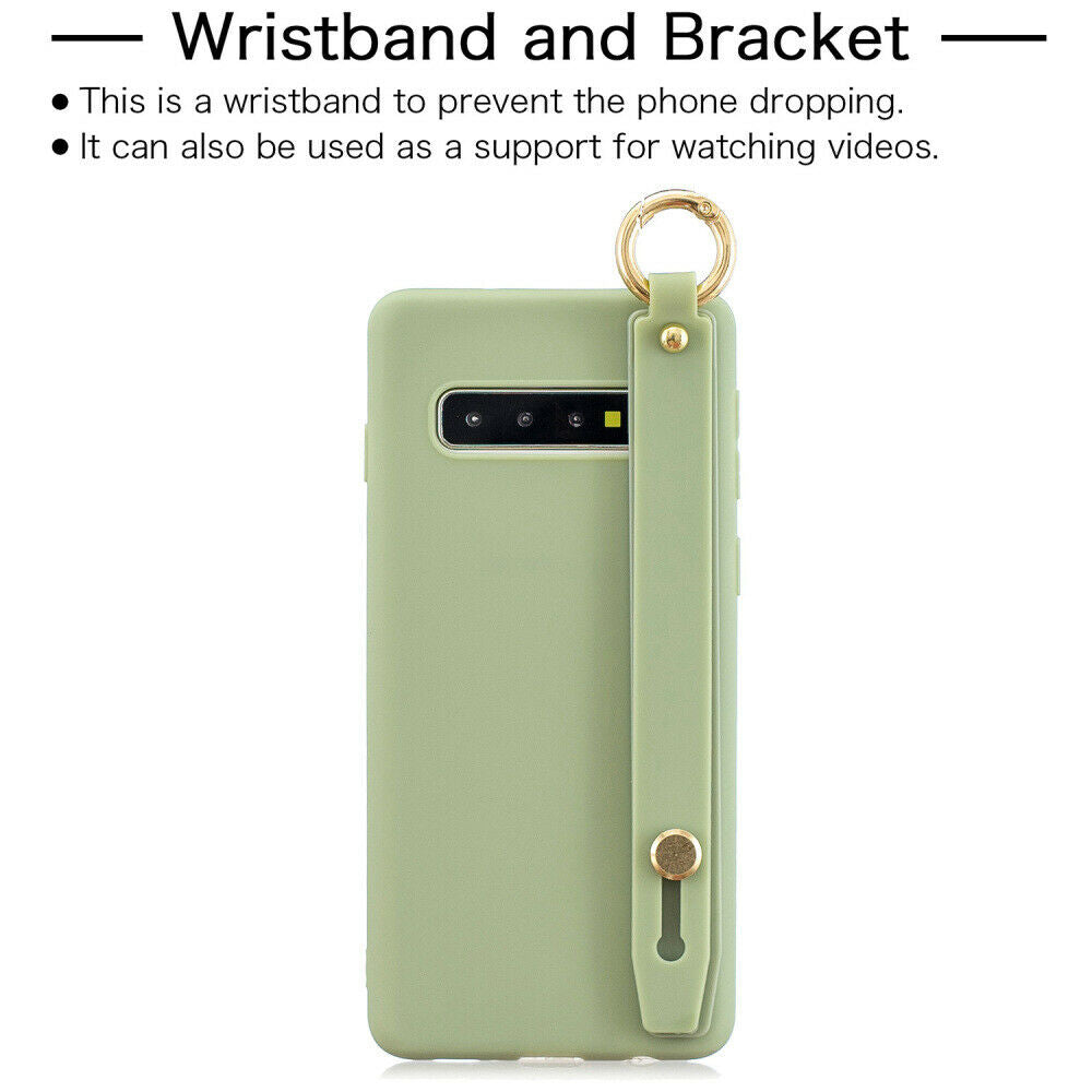 Silicone Soft Stand Cover+Wrist Strap For Samsung Galaxy - carolay.co