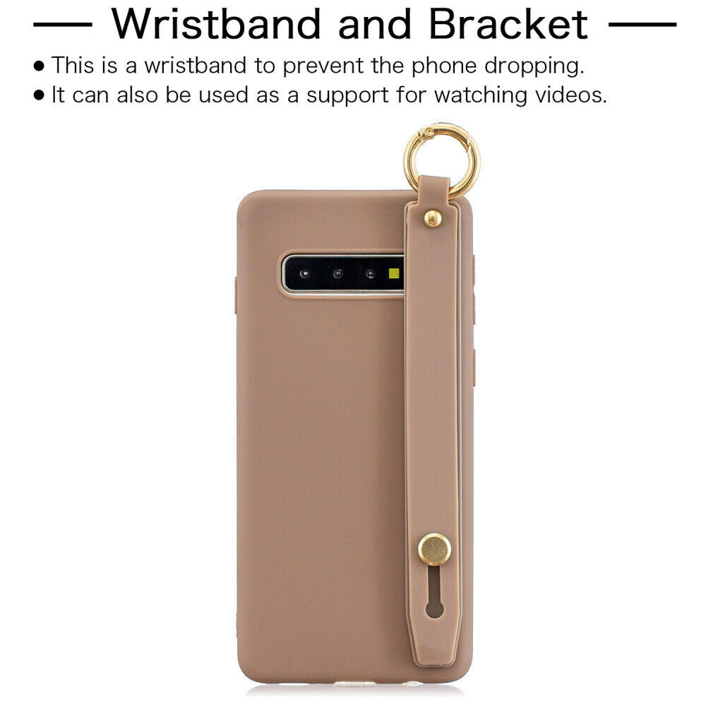 Silicone Soft Stand Cover+Wrist Strap For Samsung Galaxy - carolay.co