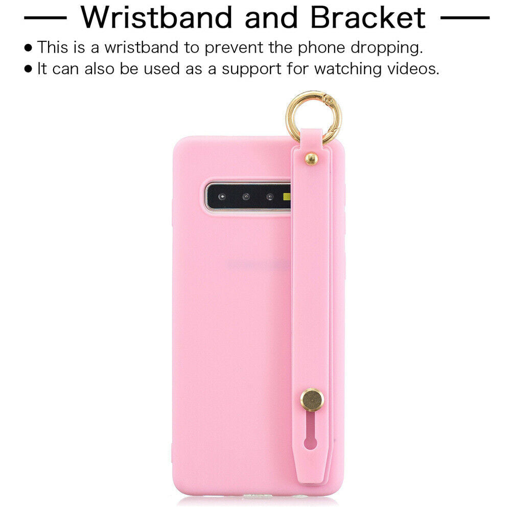 Silicone Soft Stand Cover+Wrist Strap For Samsung Galaxy - carolay.co