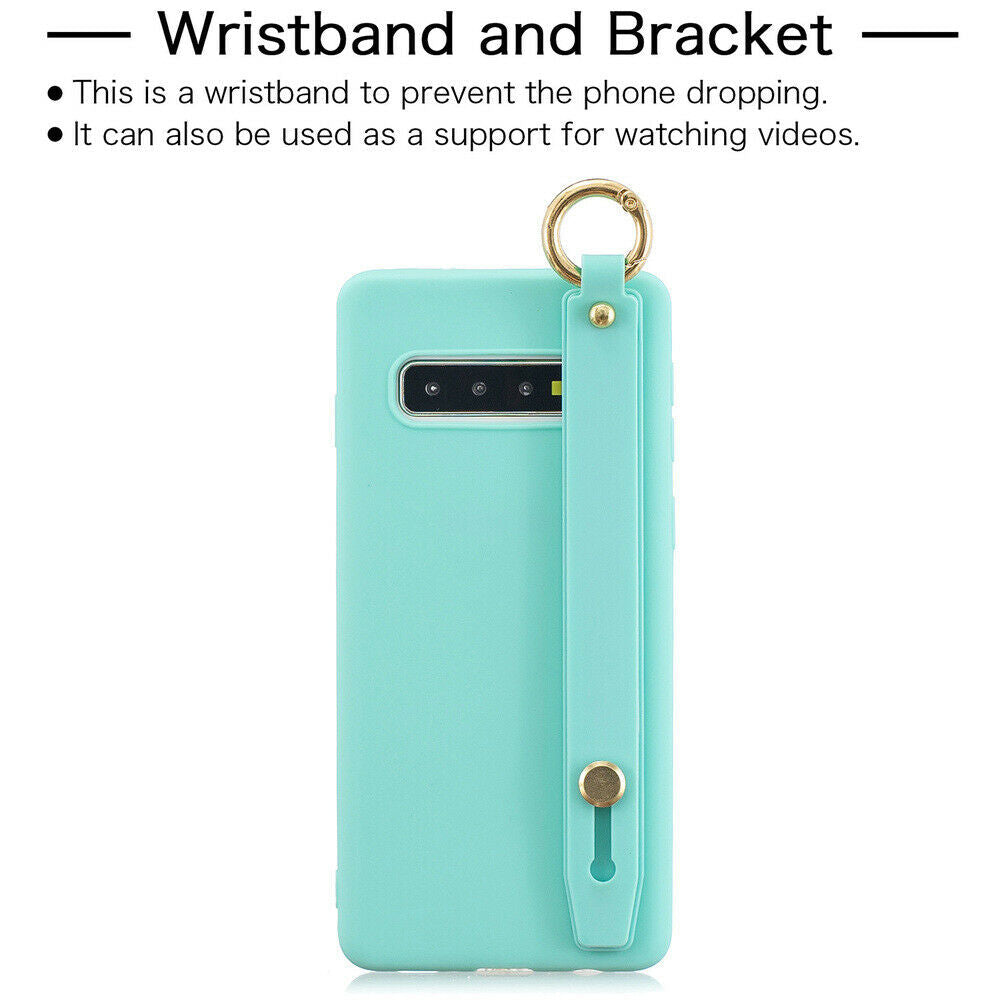 Silicone Soft Stand Cover+Wrist Strap For Samsung Galaxy - carolay.co