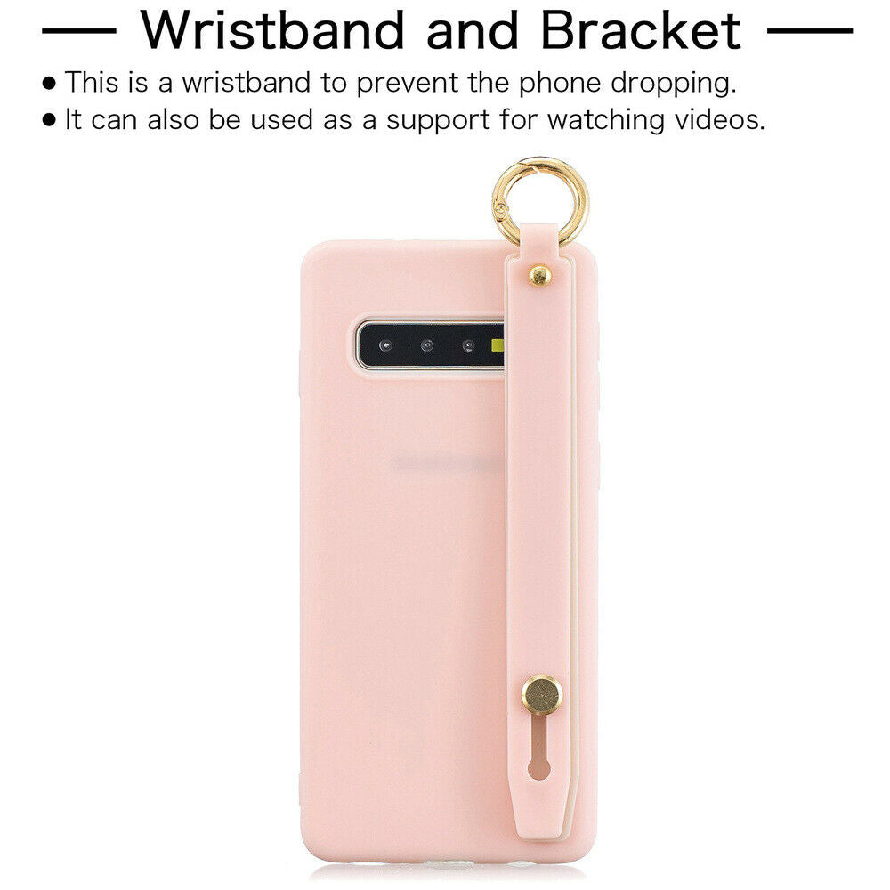 Silicone Soft Stand Cover+Wrist Strap For Samsung Galaxy - carolay.co