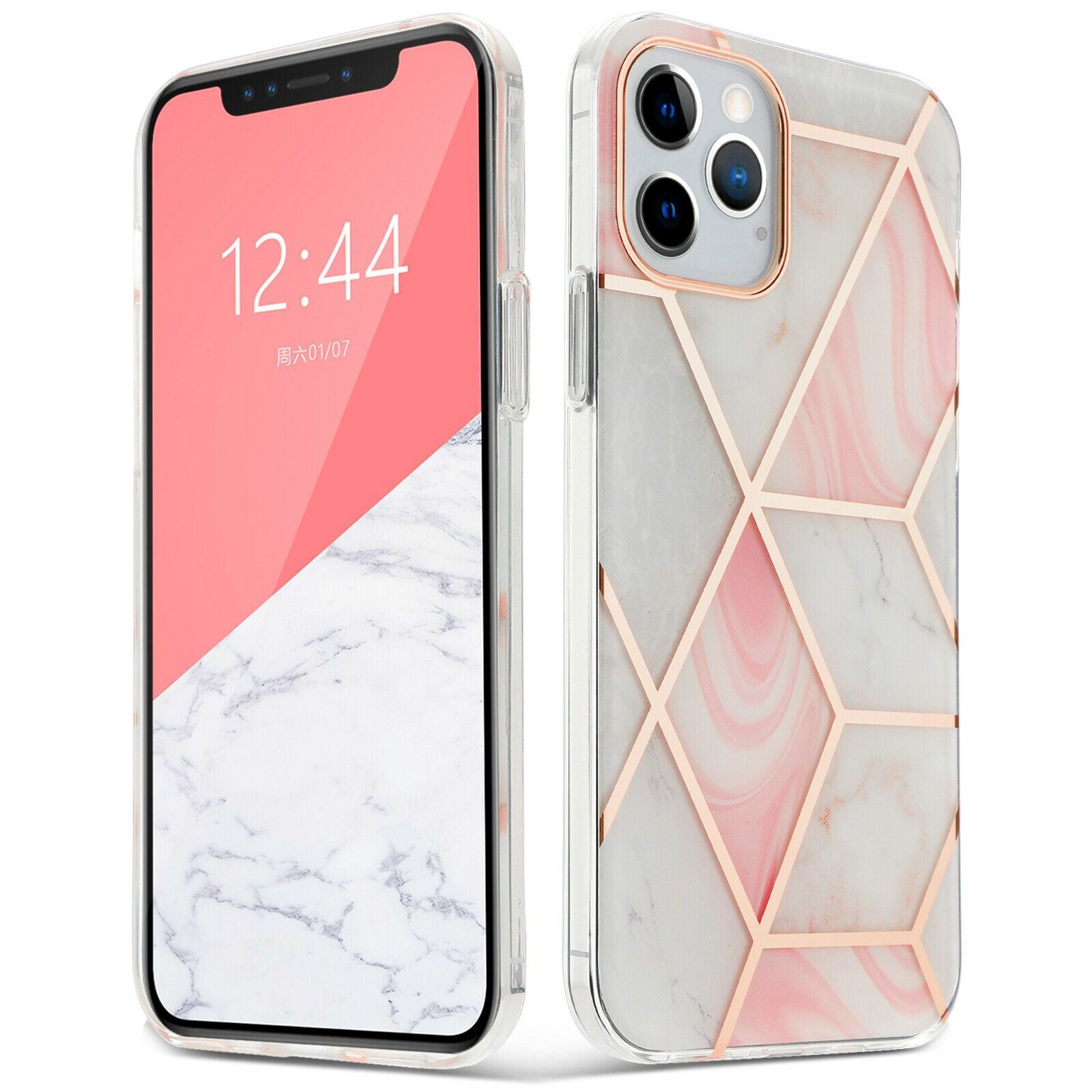 Slim Clear Marble Pattern Case For iPhone - carolay.co