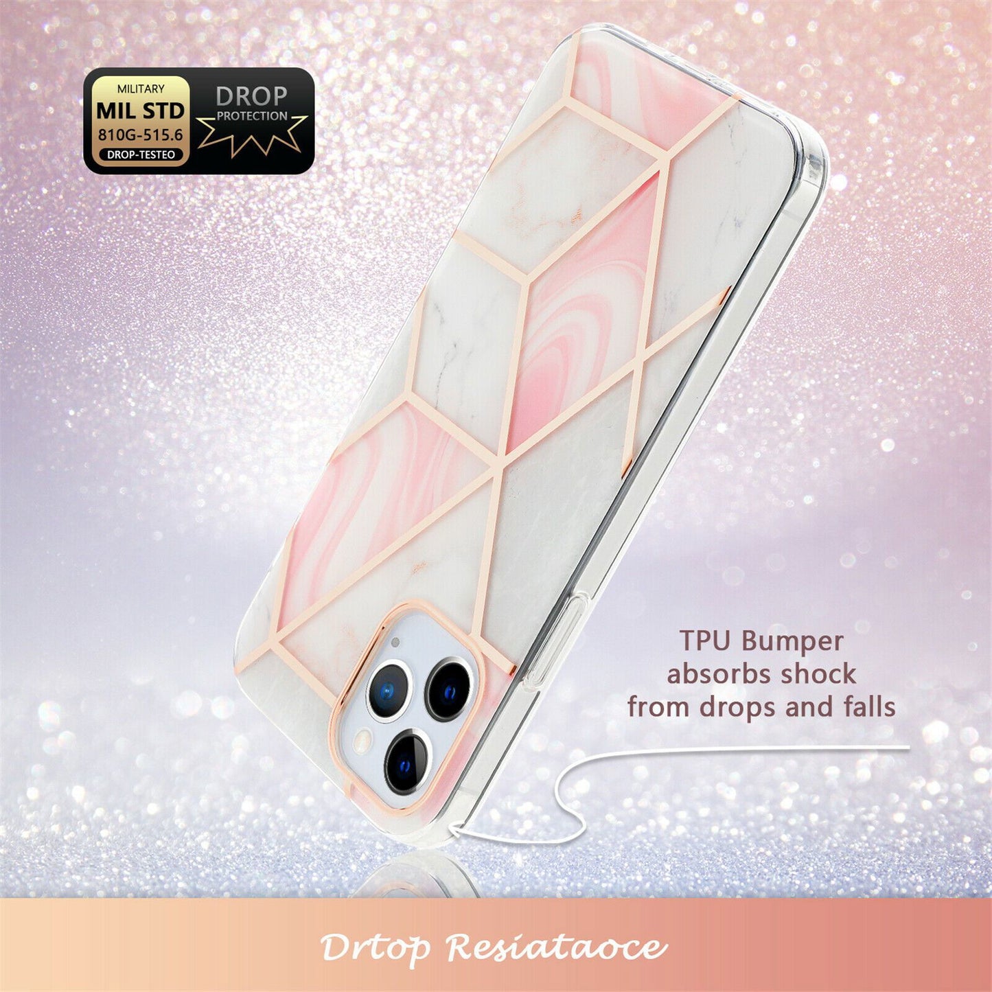 Slim Clear Marble Pattern Case For iPhone - carolay.co