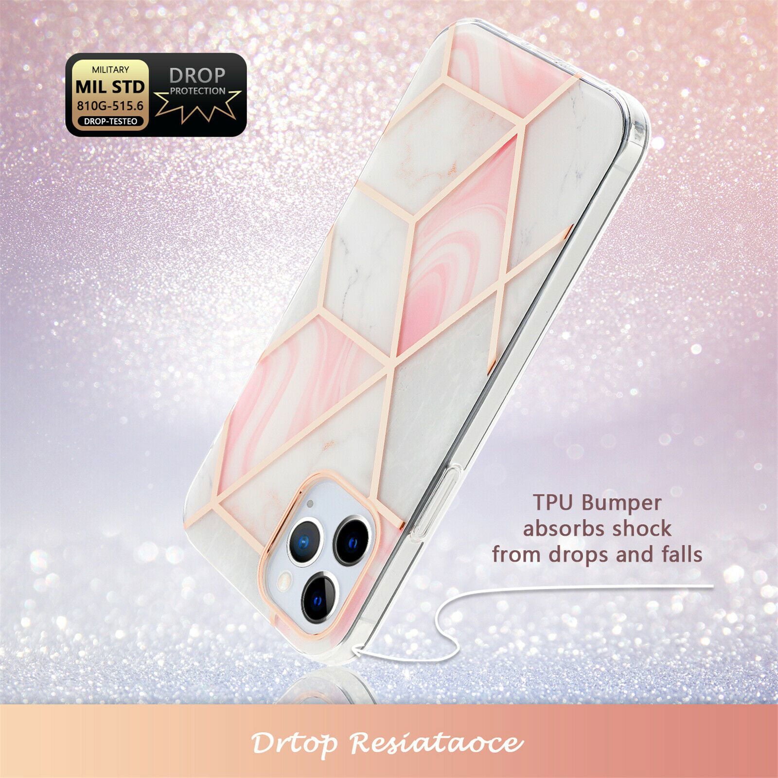 Slim Clear Marble Pattern Case For iPhone - carolay.co
