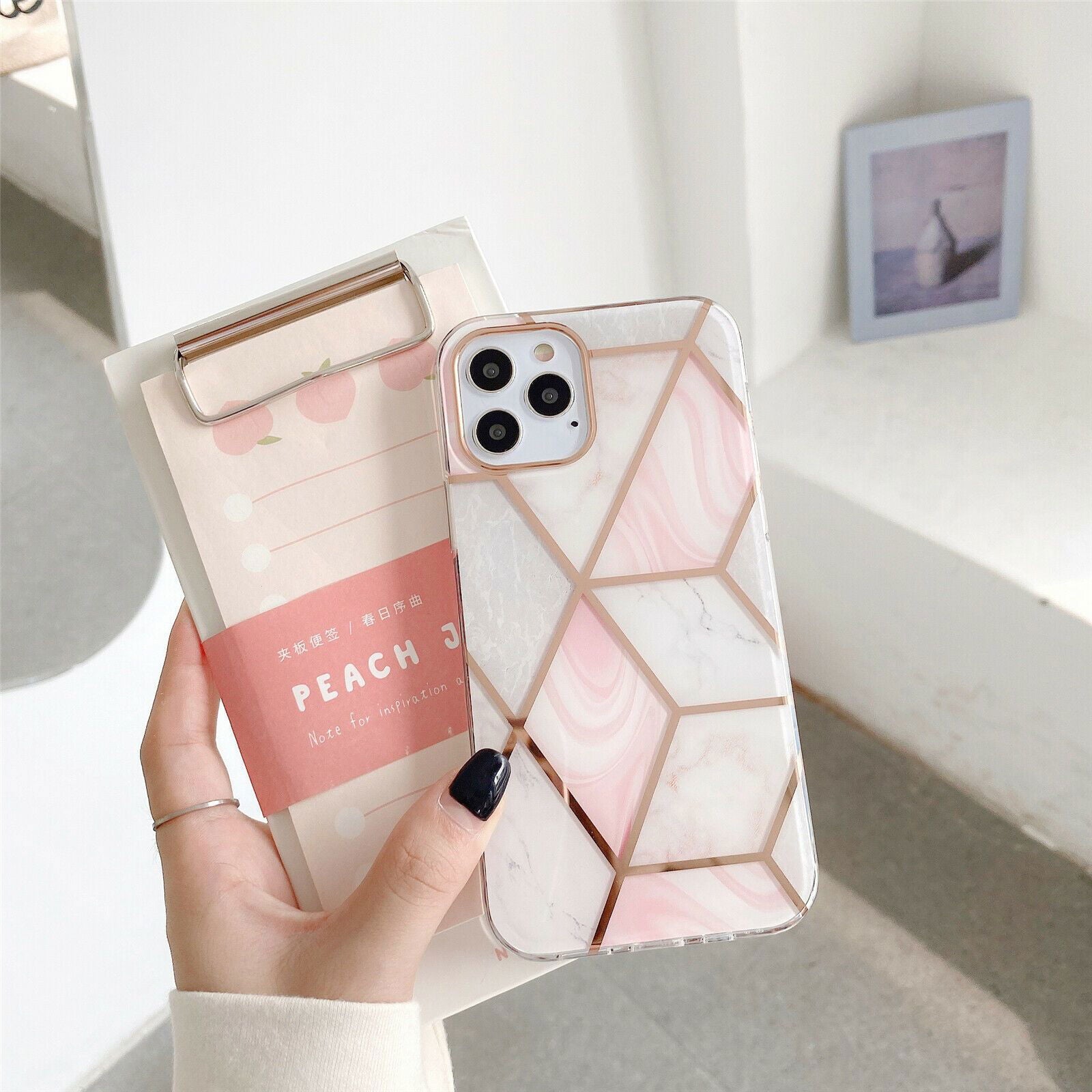 Slim Clear Marble Pattern Case For iPhone - carolay.co