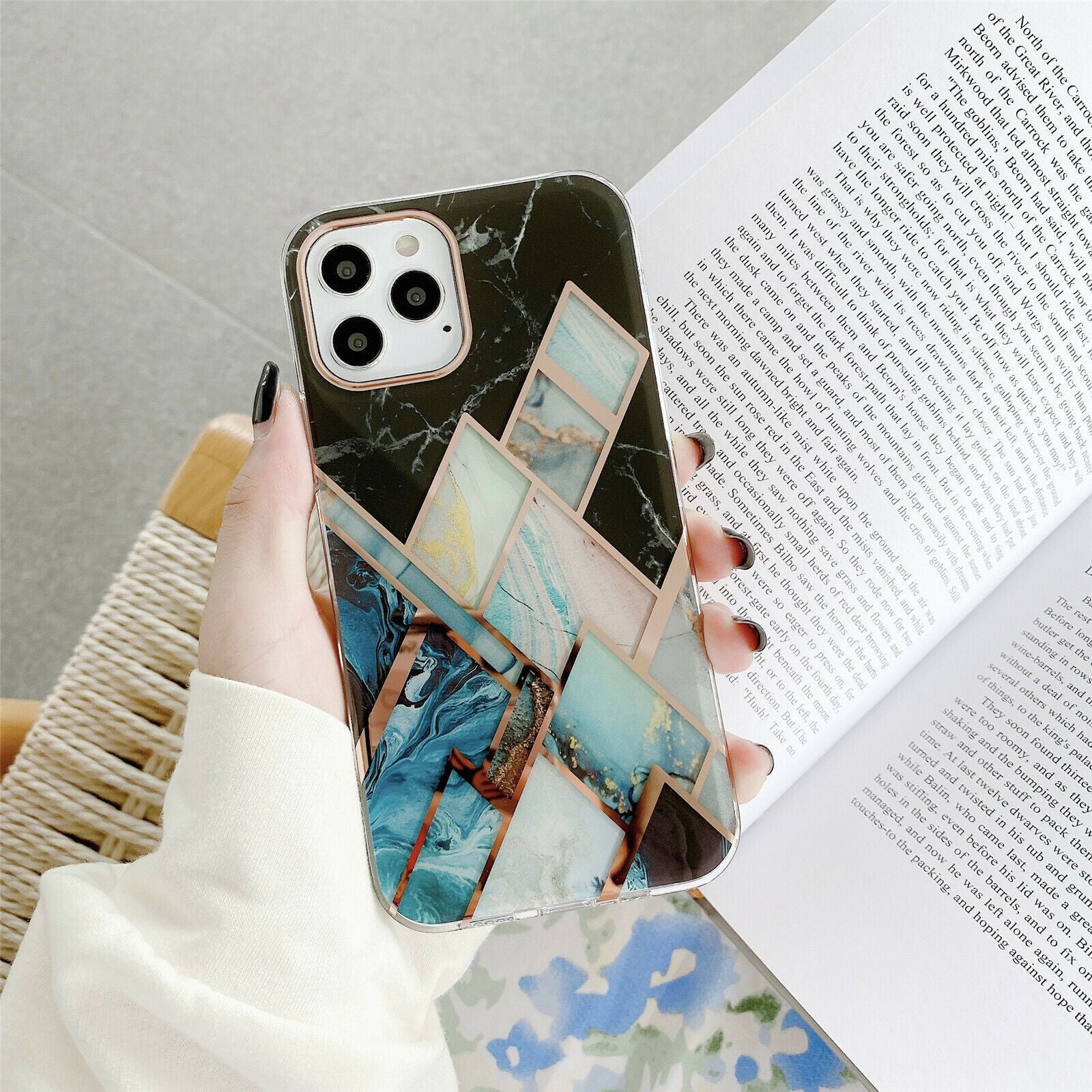 Slim Clear Marble Pattern Case For iPhone - carolay.co