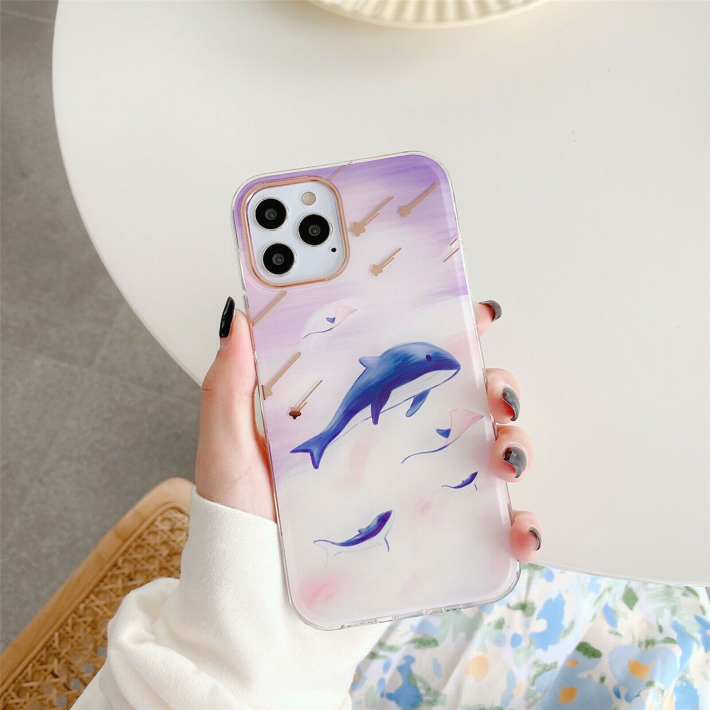 Slim Clear Marble Pattern Case For iPhone - carolay.co