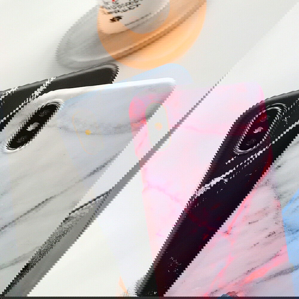Slim Matte Marble Pattern Back Case For iPhone - carolay.co