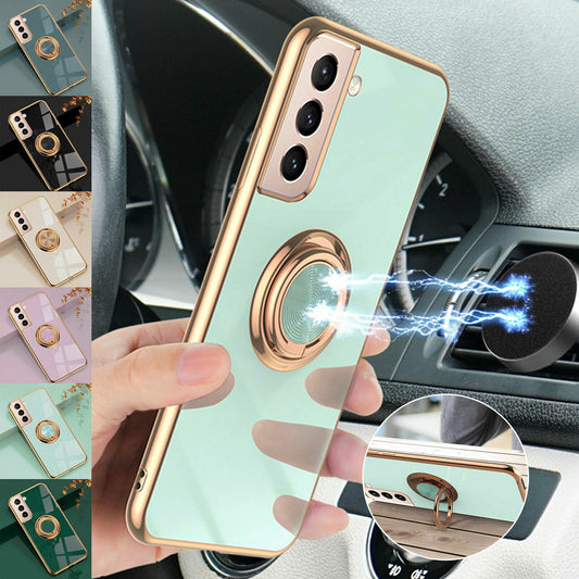 Slim Plating Ring Holder Stand Case for Samsung Galaxy - carolay.co