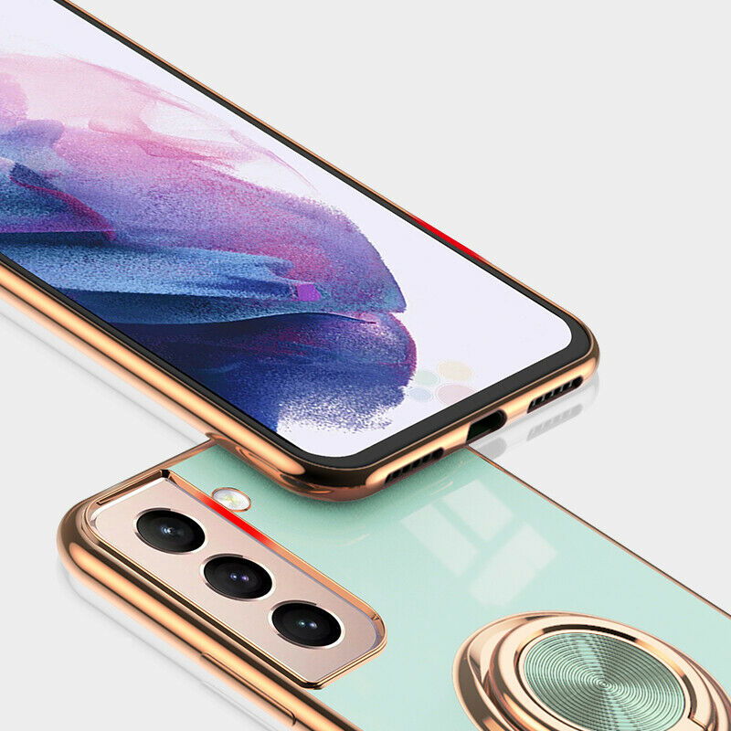 Slim Plating Ring Holder Stand Case for Samsung Galaxy - carolay.co
