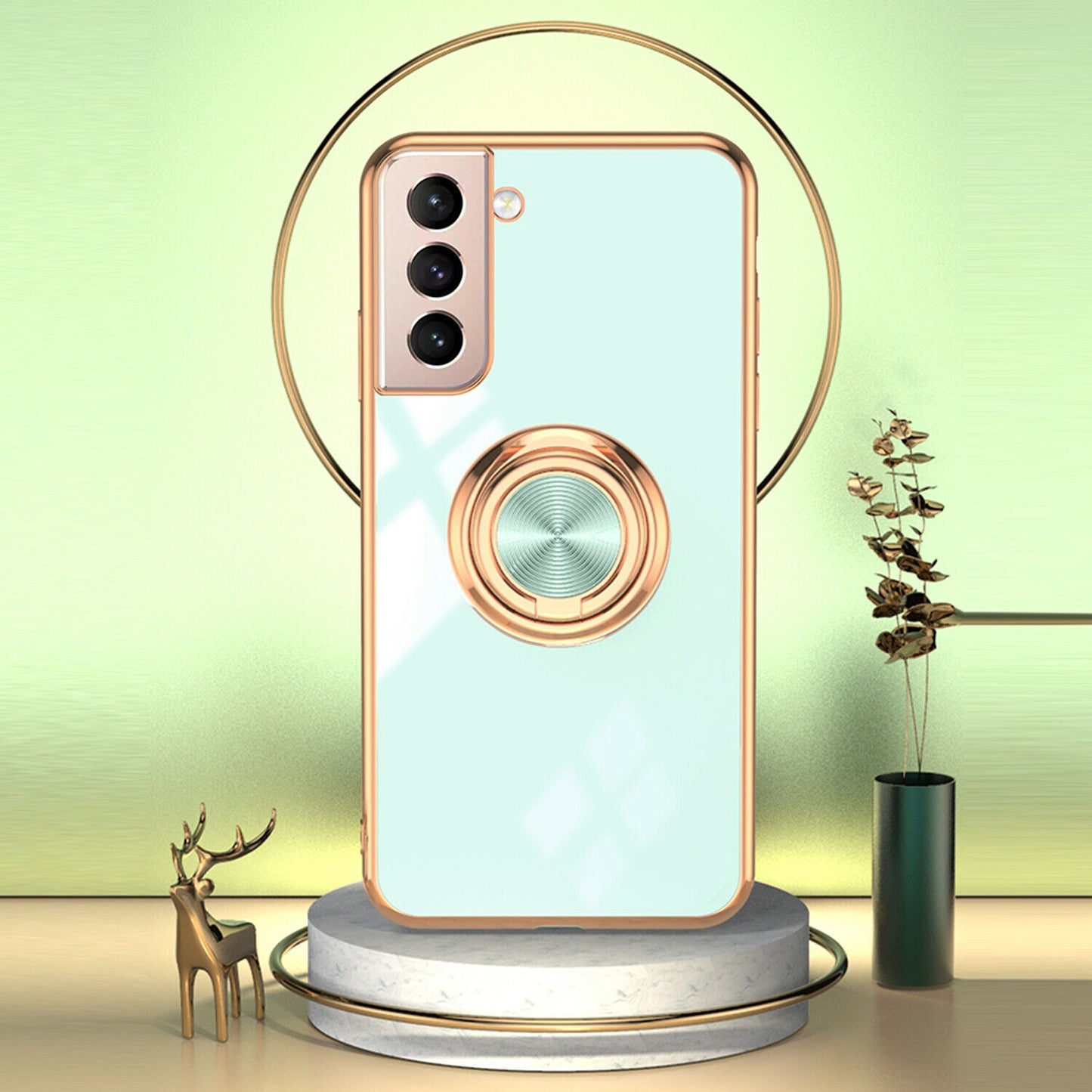 Slim Plating Ring Holder Stand Case for Samsung Galaxy - carolay.co