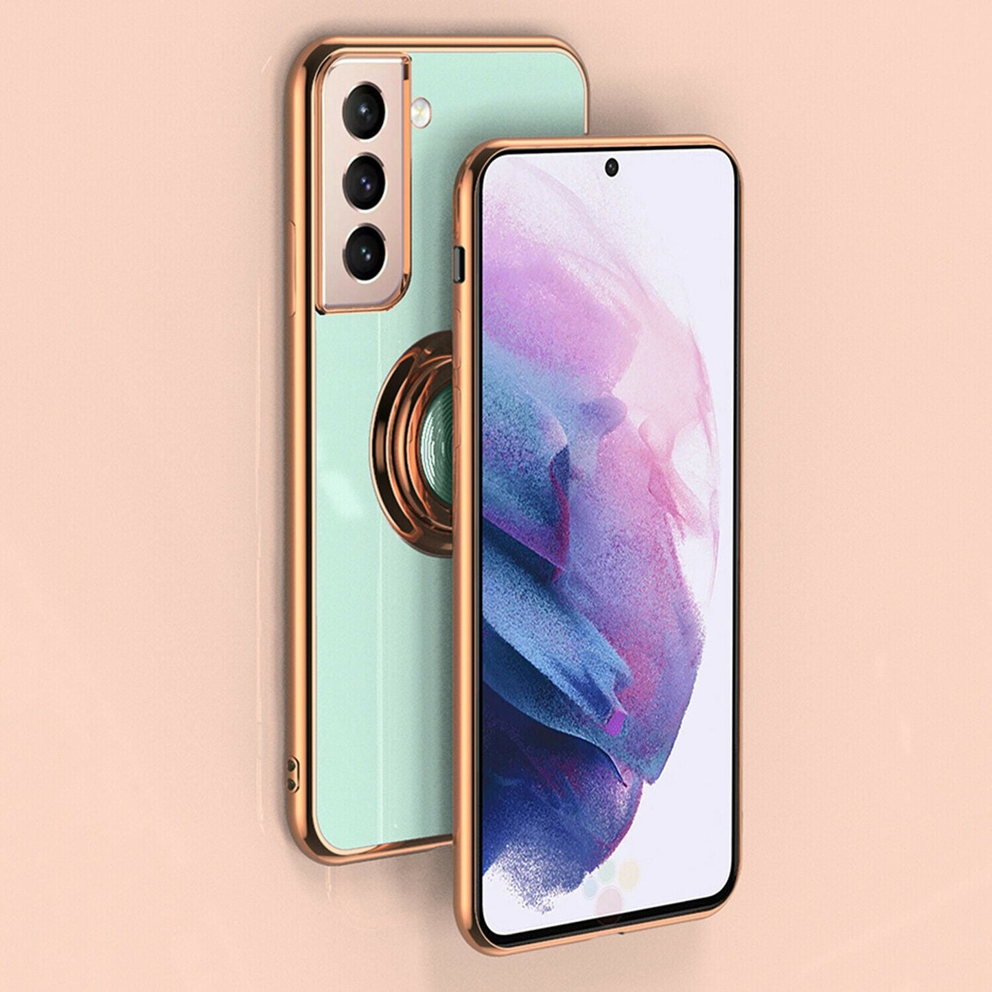 Slim Plating Ring Holder Stand Case for Samsung Galaxy - carolay.co