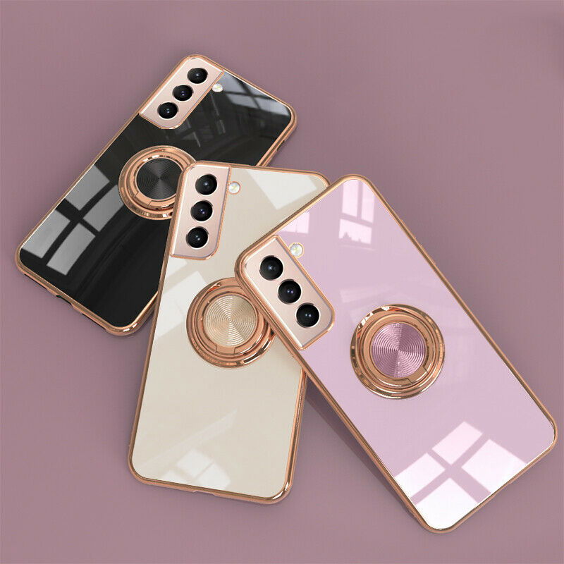 Slim Plating Ring Holder Stand Case for Samsung Galaxy - carolay.co