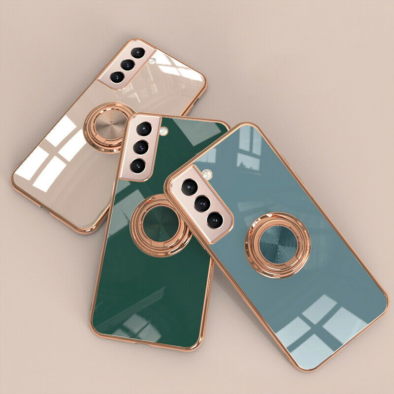 Slim Plating Ring Holder Stand Case for Samsung Galaxy - carolay.co