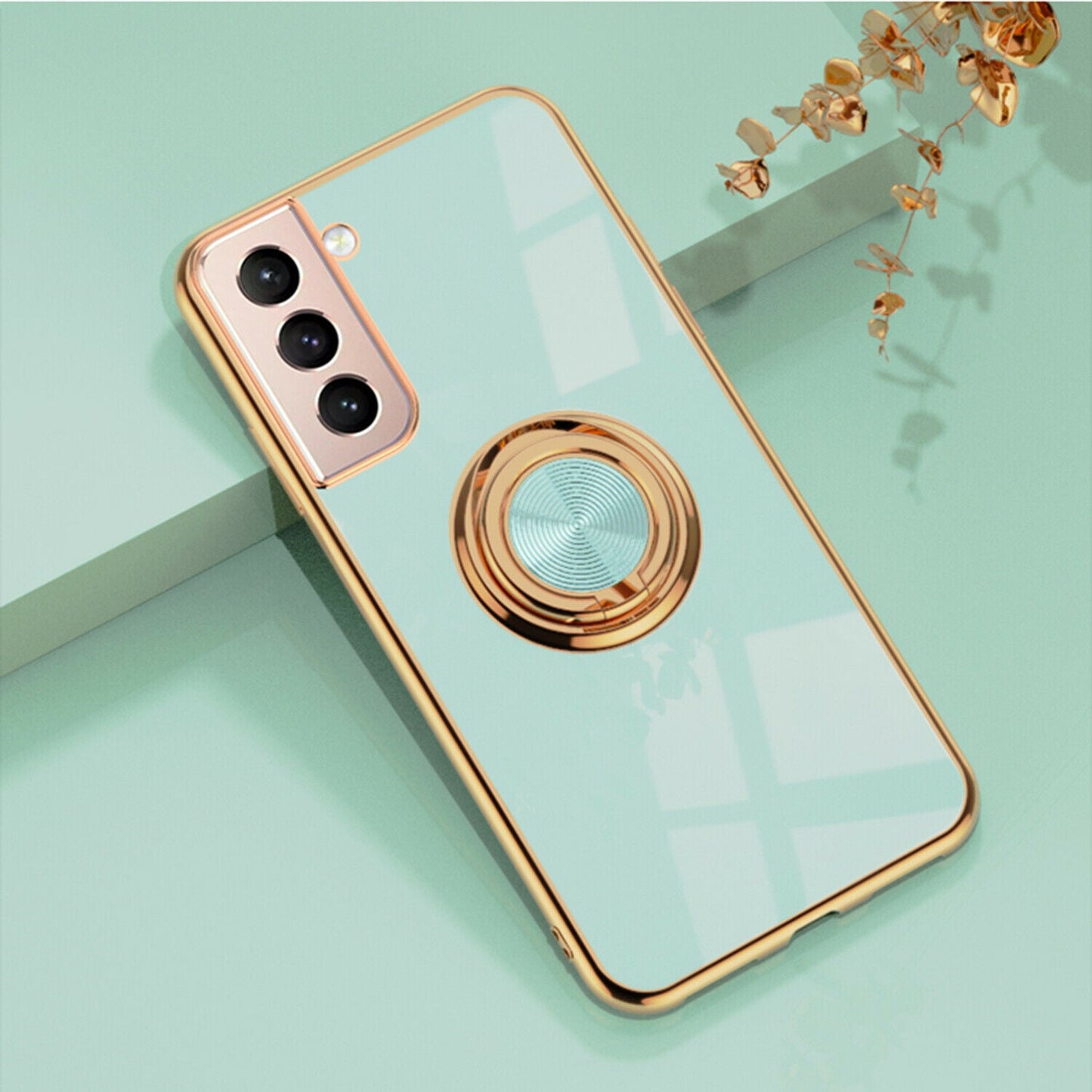 Slim Plating Ring Holder Stand Case for Samsung Galaxy - carolay.co