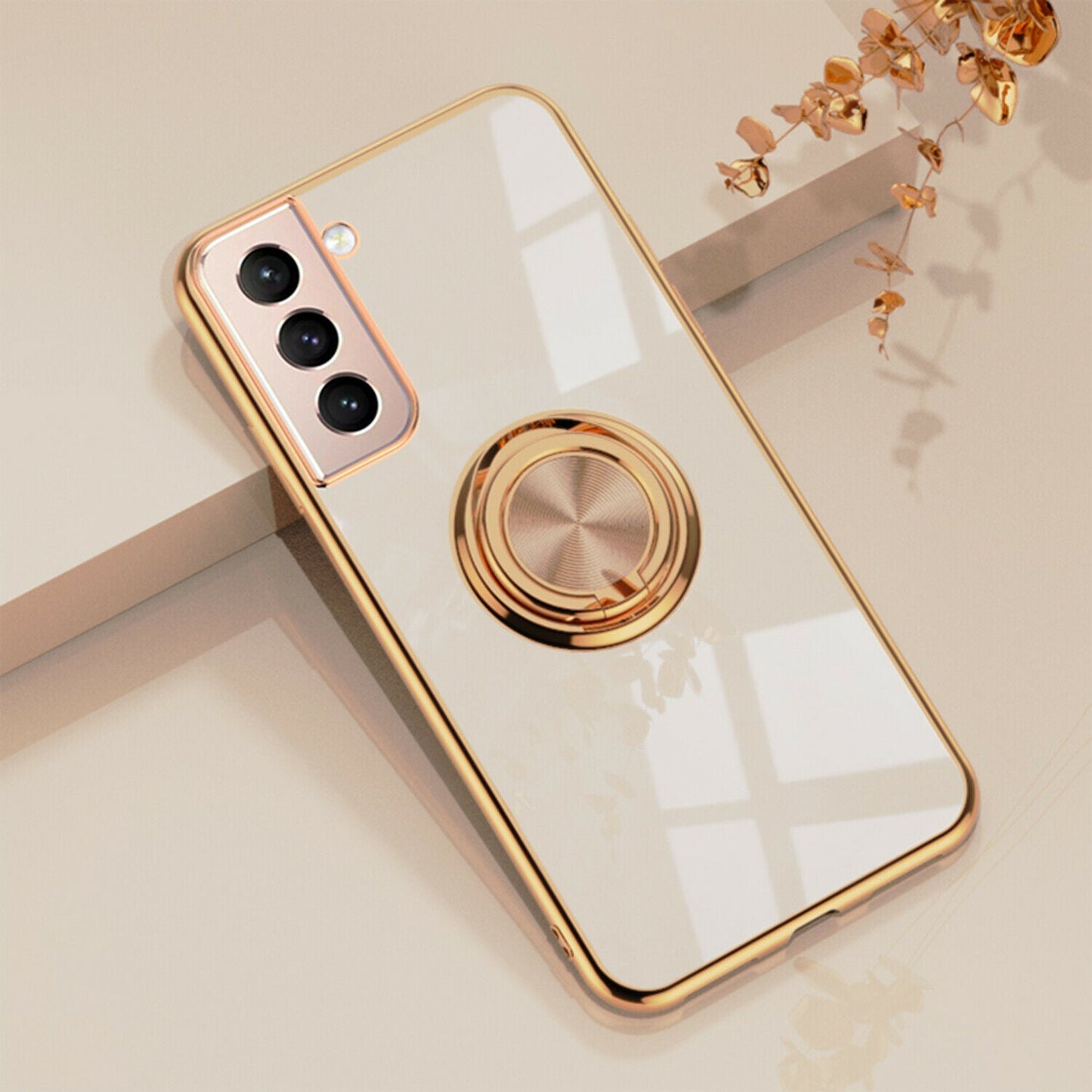Slim Plating Ring Holder Stand Case for Samsung Galaxy - carolay.co