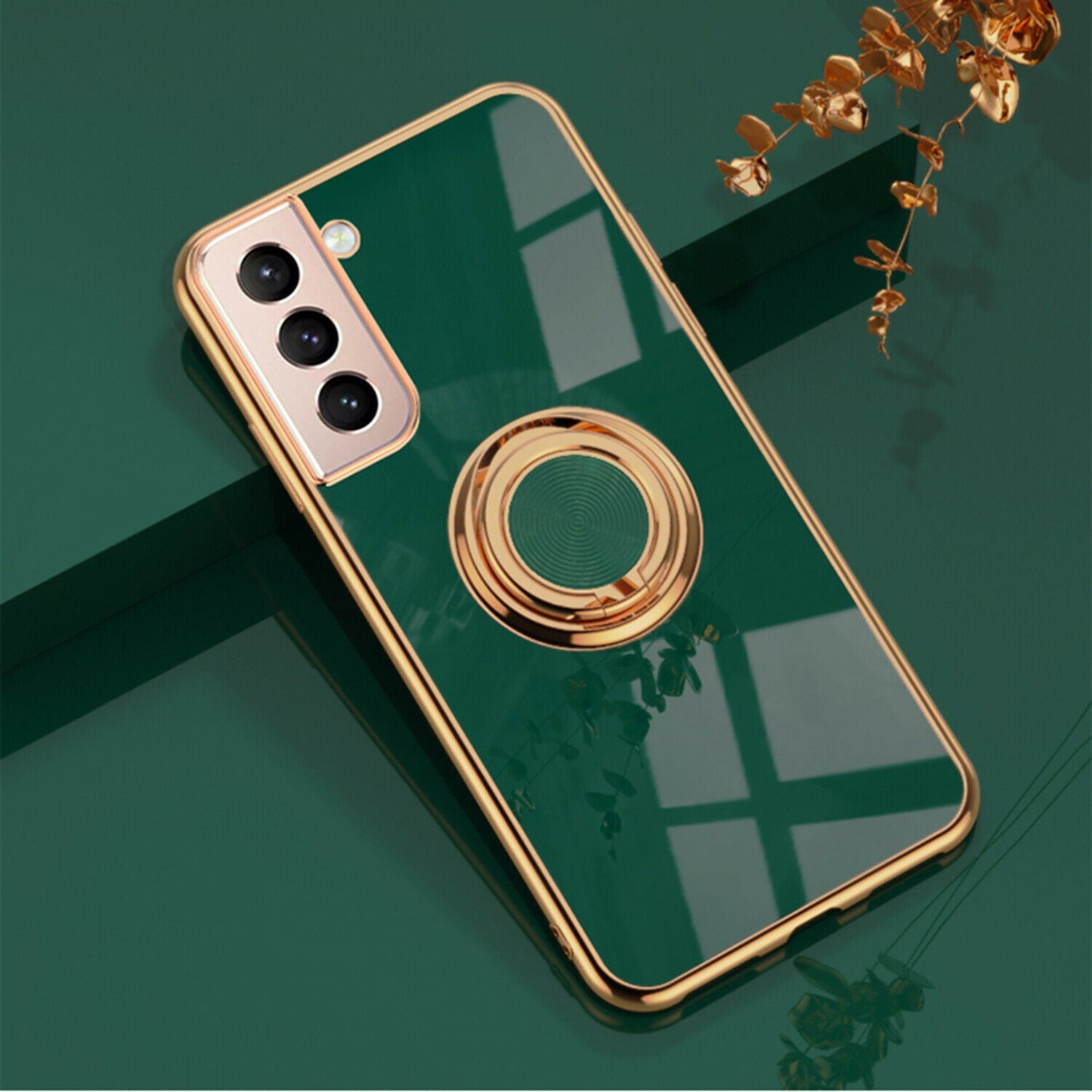 Slim Plating Ring Holder Stand Case for Samsung Galaxy - carolay.co
