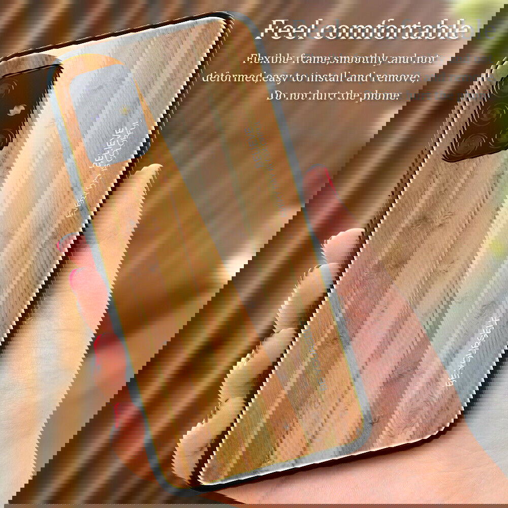 Slim Wood Pattern Tempered Glass Case For Samsung - carolay.co