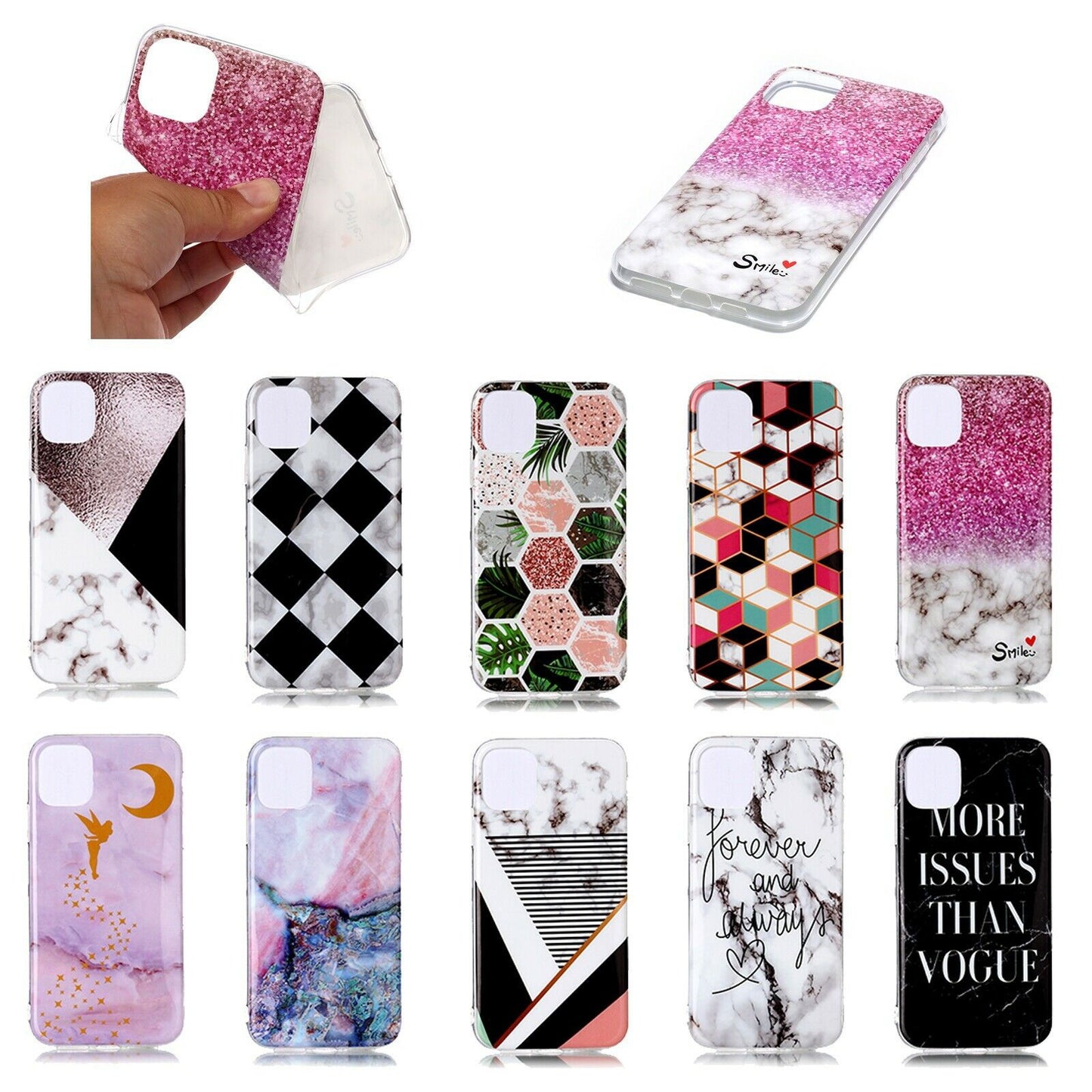 Soft Marble Silicone Rubber Ultra Thin Gel Back Case For iPhone - carolay.co