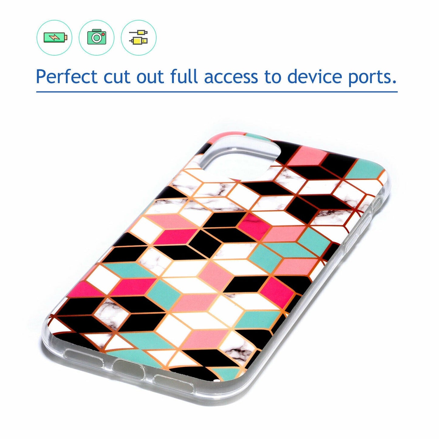 Soft Marble Silicone Rubber Ultra Thin Gel Back Case For iPhone - carolay.co